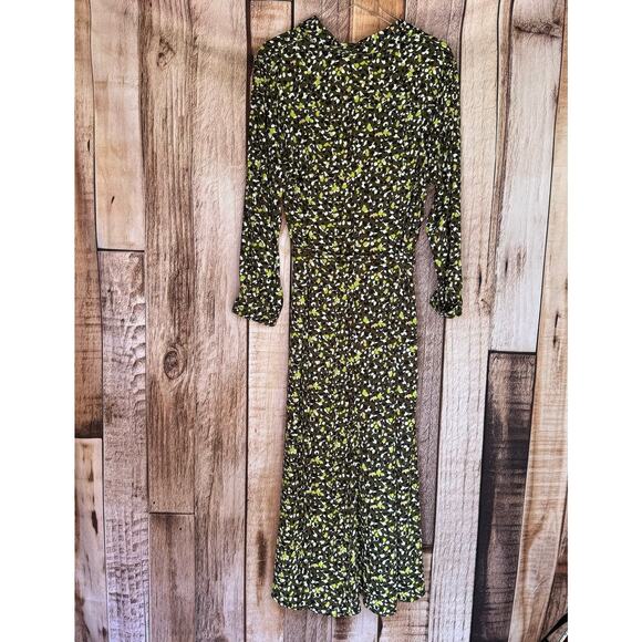 Chico’s Maxi Shirt Dress Pebble Pattern Green Mature Classic Versatile NWT XL/16 - Picture 2 of 9